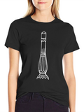 Mens Black T-Shirt with White Beater Design