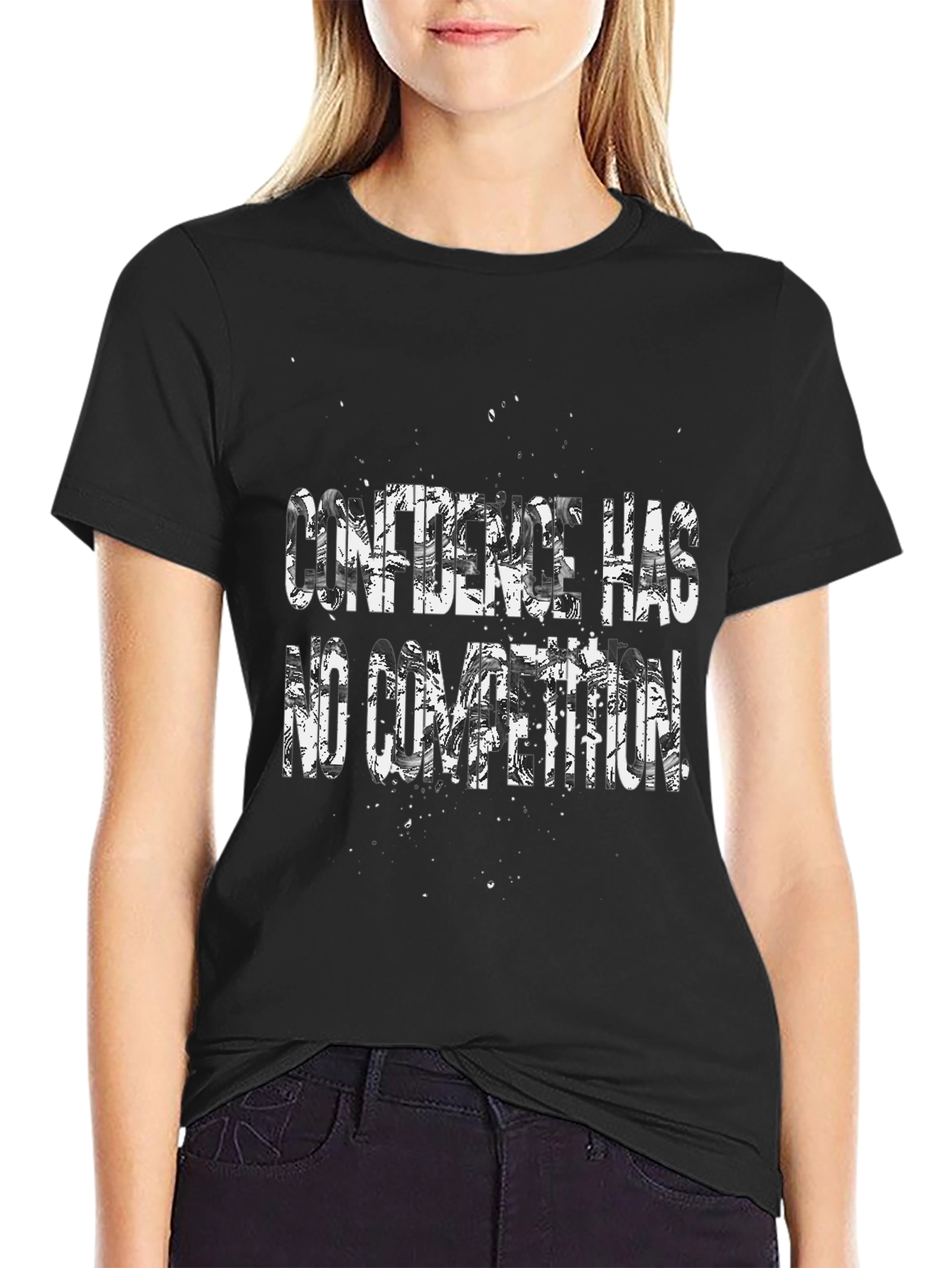 Confidence Has No Competition Black T-Shirt