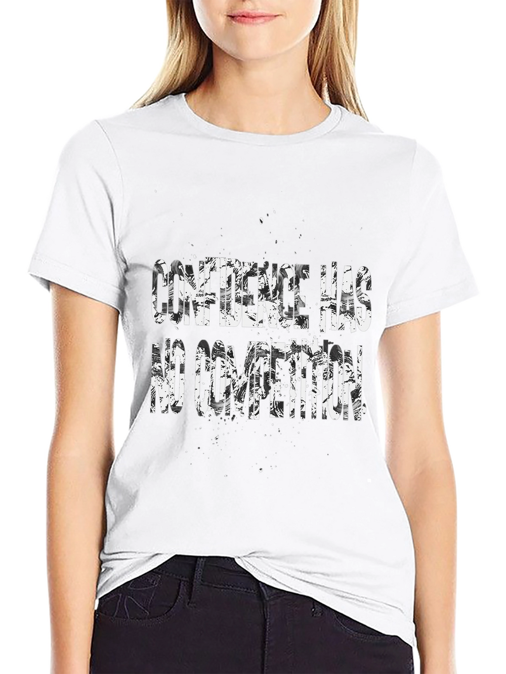 Confidence Has No Competition Black T-Shirt