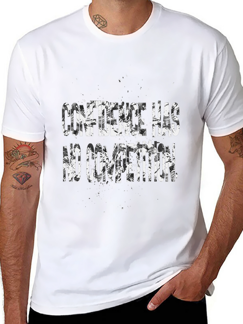 Confidence Has No Competition Black T-Shirt