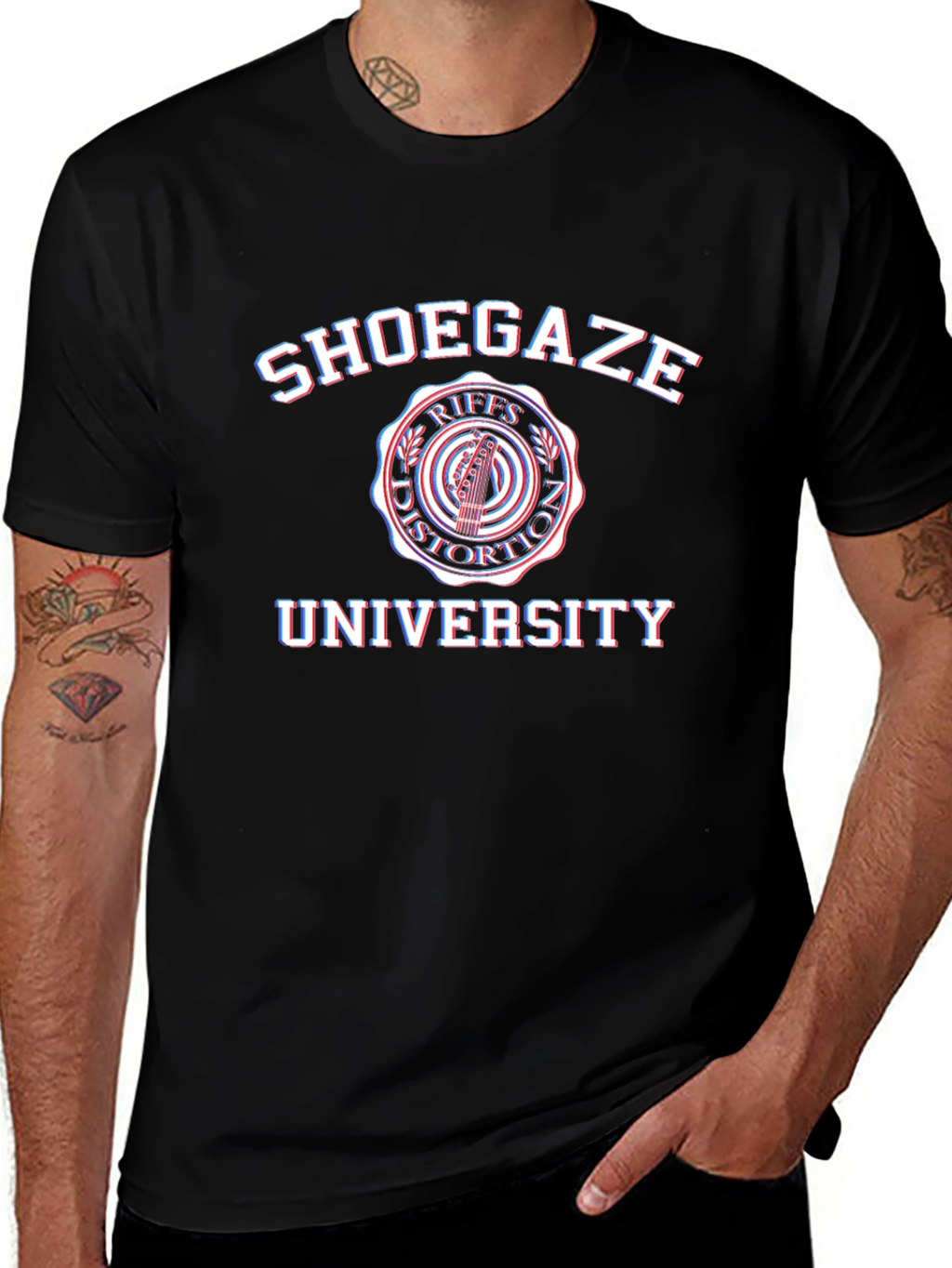 Shoegaze University Black T-Shirt - Music Fan Tee