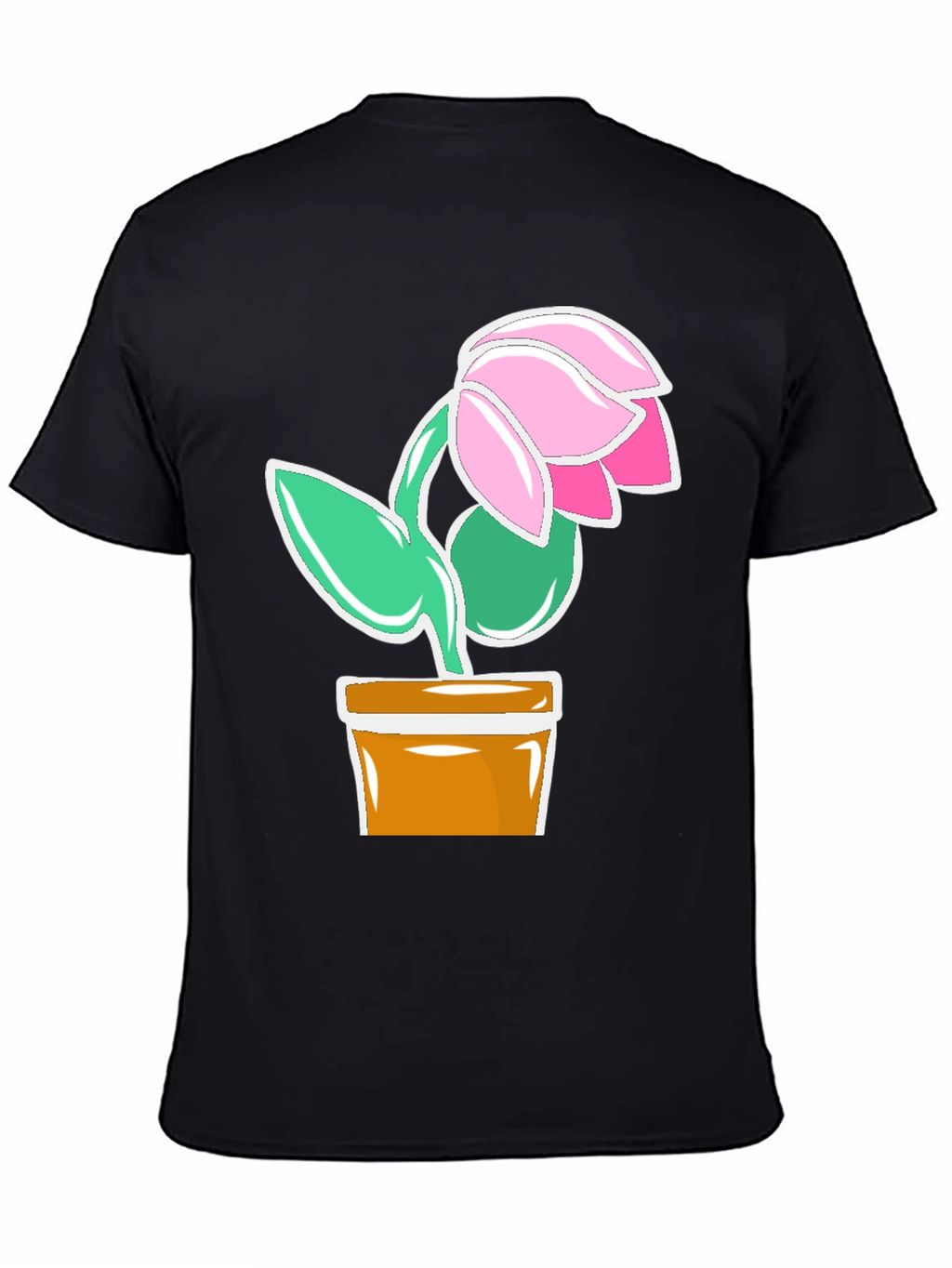 Floral Potted Plant Graphic T-Shirt