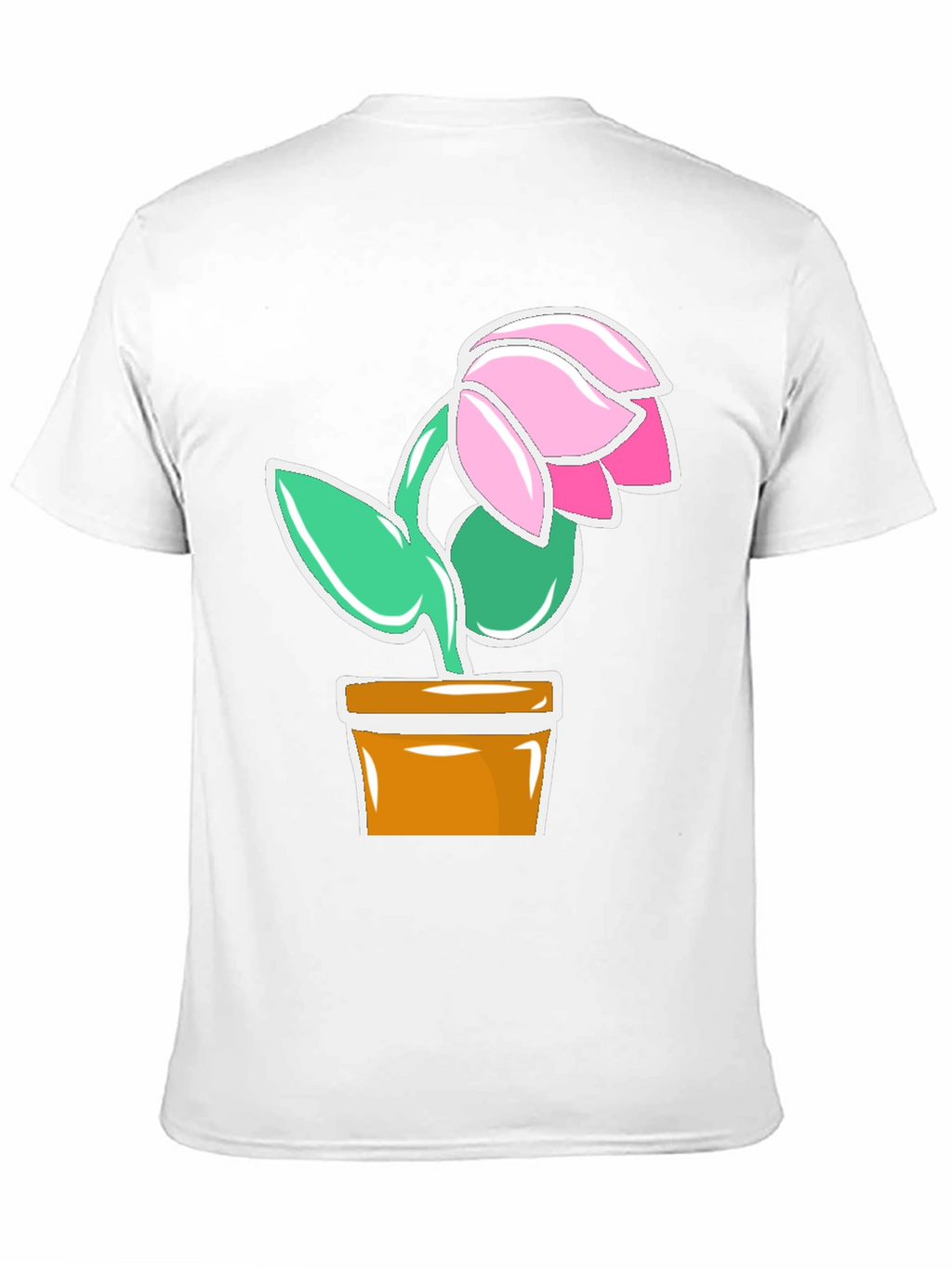 Floral Potted Plant Graphic T-Shirt