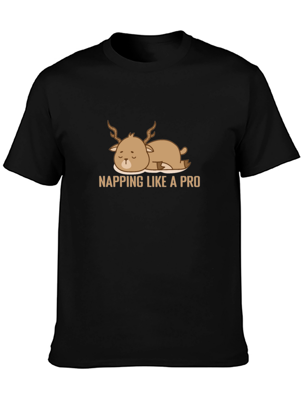Napping Deer Graphic Tee - Comfy & Casual