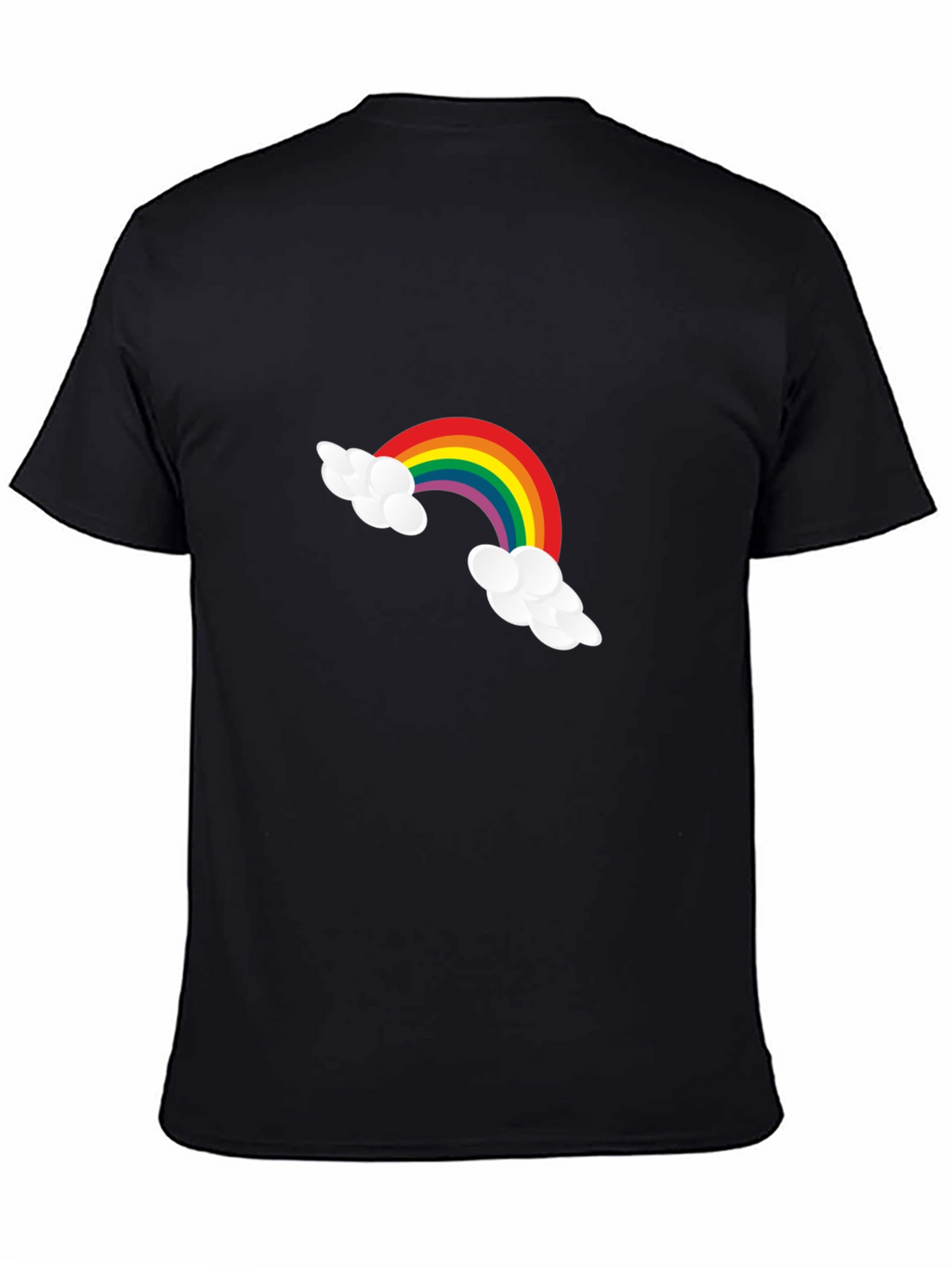 Rainbow Cloud Graphic Tee - Casual Comfort