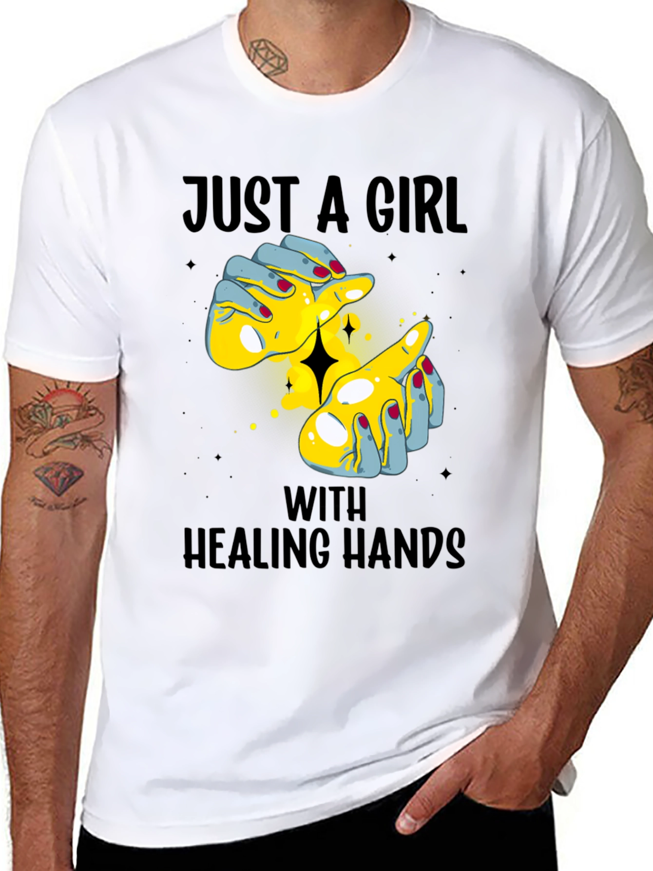 Just a Girl With Healing Hands Graphic Tee