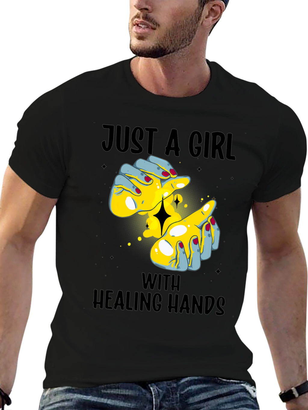 Just a Girl With Healing Hands Graphic Tee