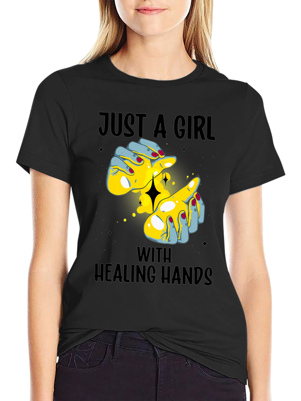 Just a Girl With Healing Hands Graphic Tee