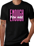 Enough You Are Enough Black Graphic Tee