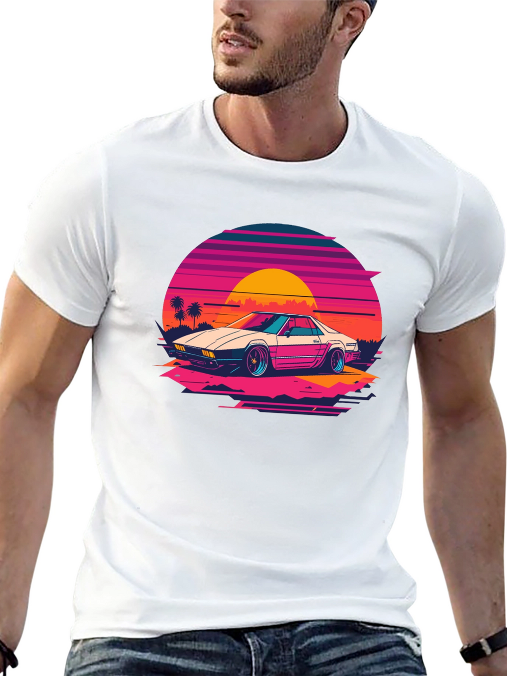 Retro Wave Car Graphic Tee