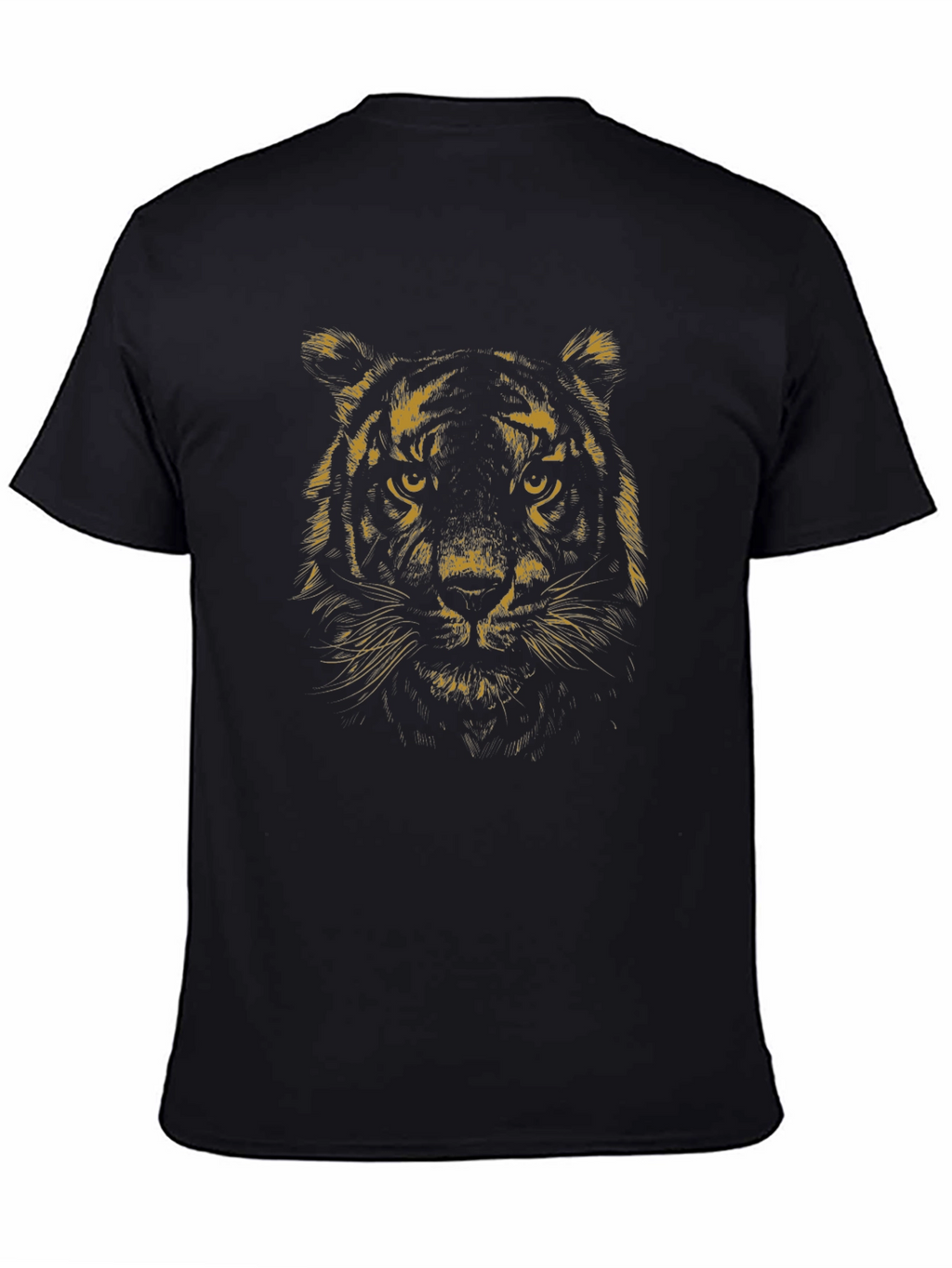 Tiger Graphic Print Black T-Shirt