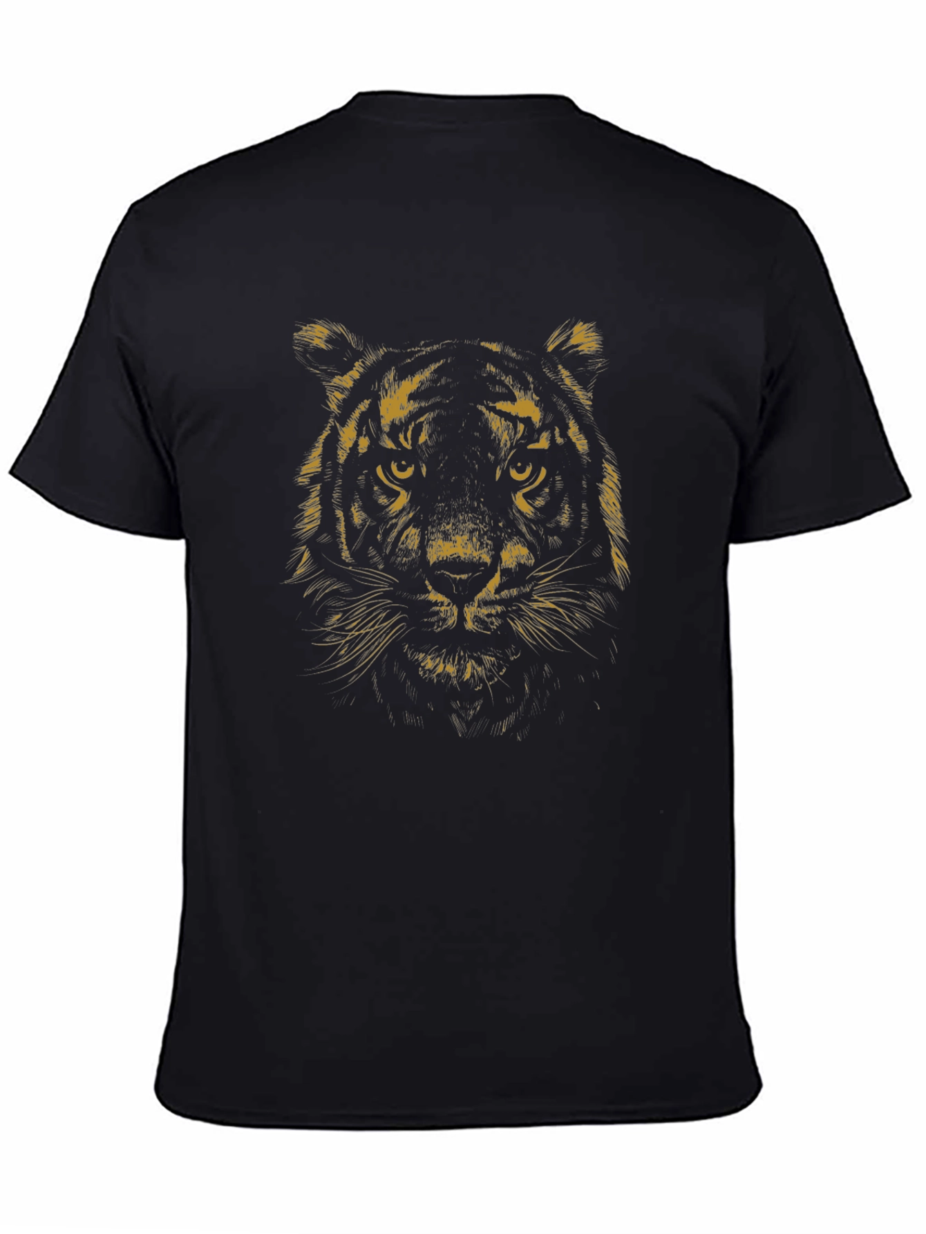 Tiger Graphic Print Black T-Shirt