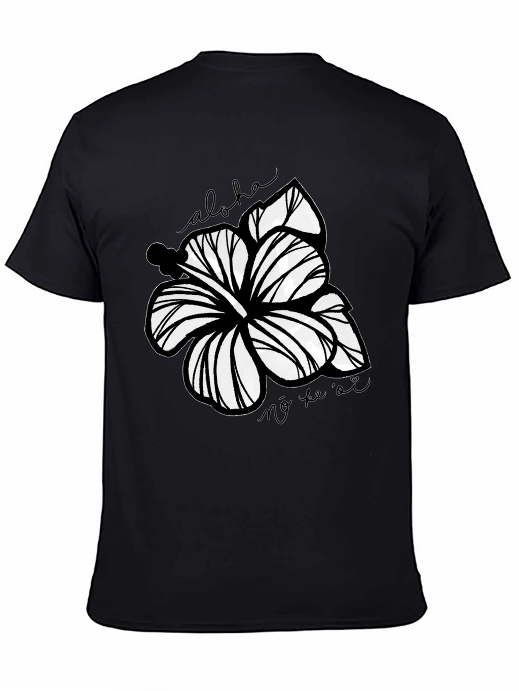 Floral Aloha Graphic Tee - Black
