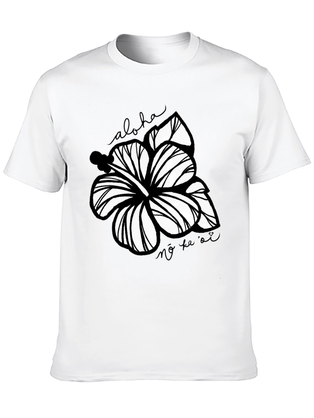 Floral Aloha Graphic Tee - Black
