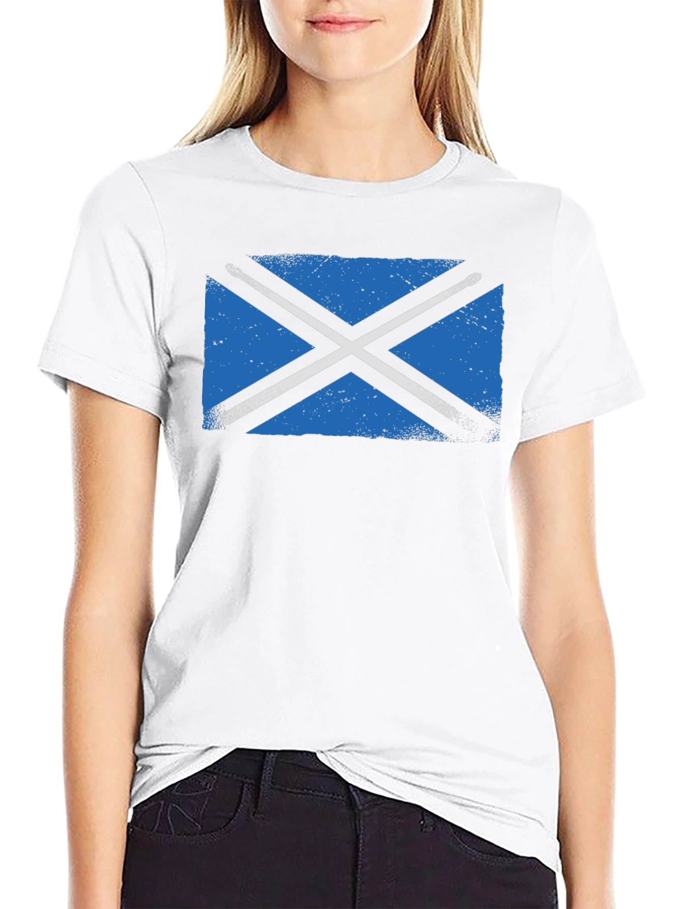 Scottish Flag Black T-Shirt