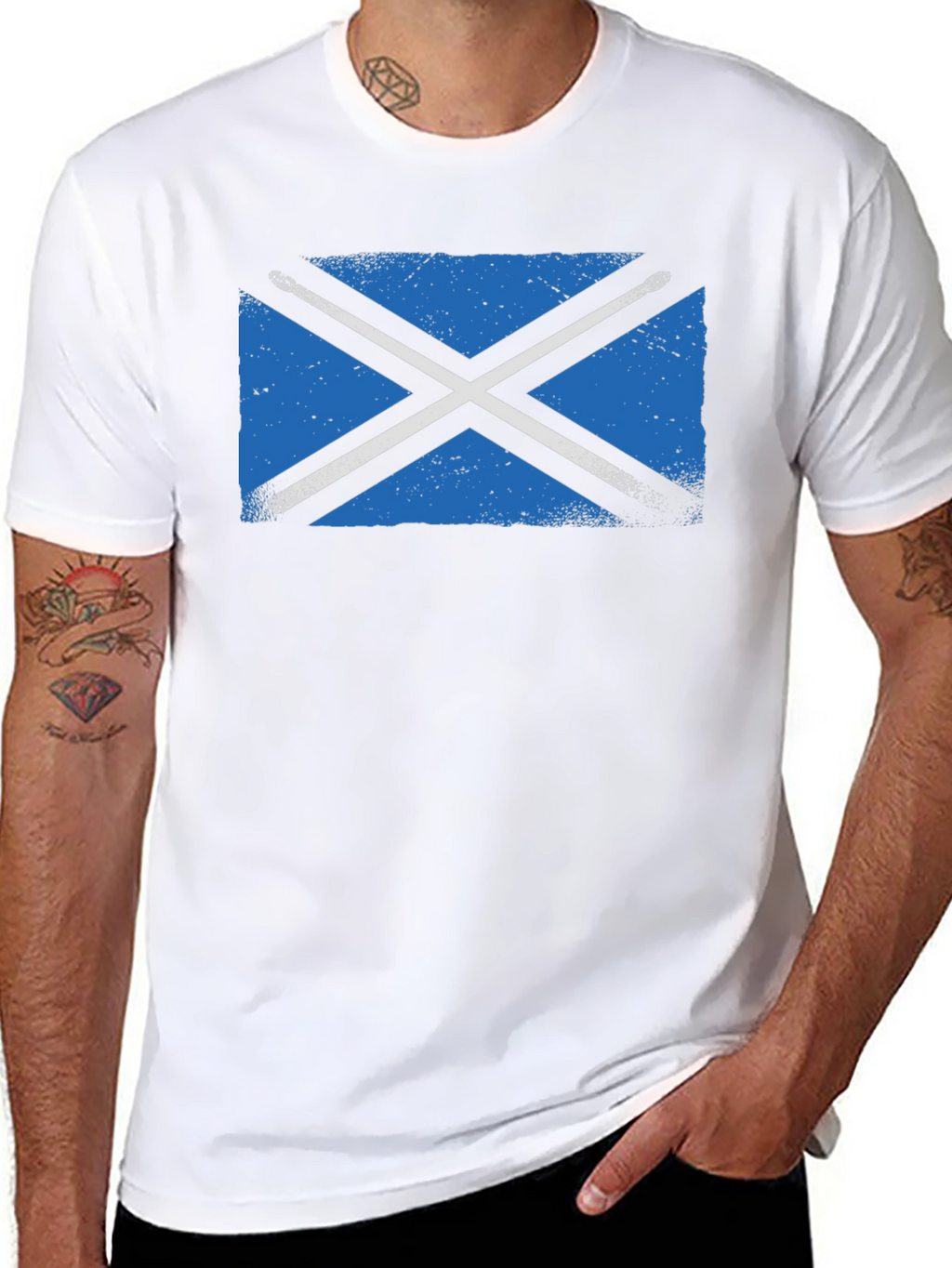 Scottish Flag Black T-Shirt