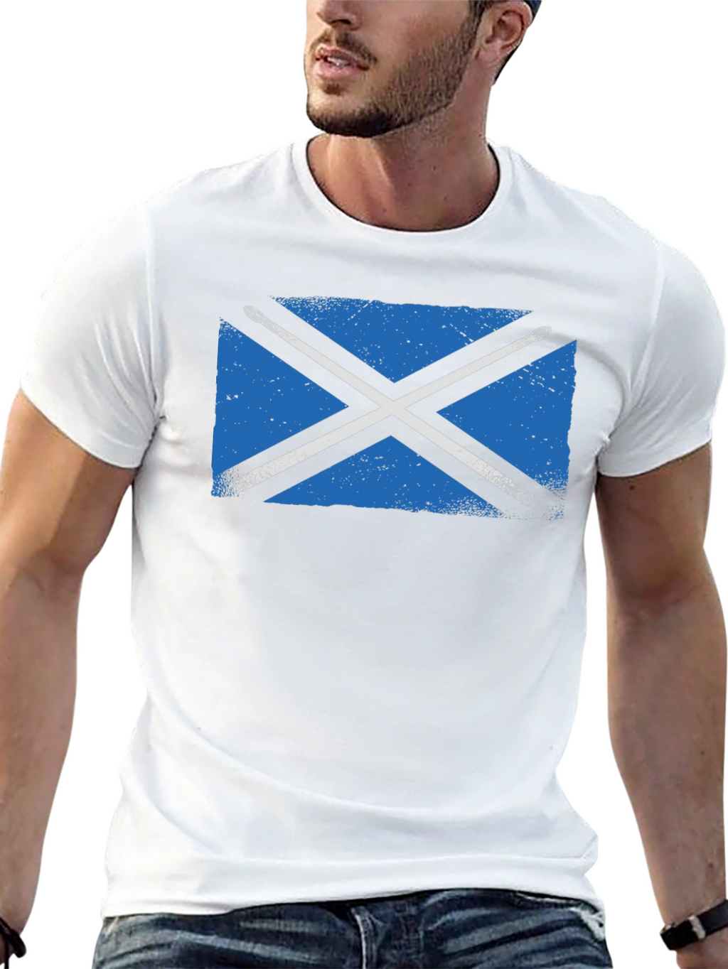 Scottish Flag Black T-Shirt