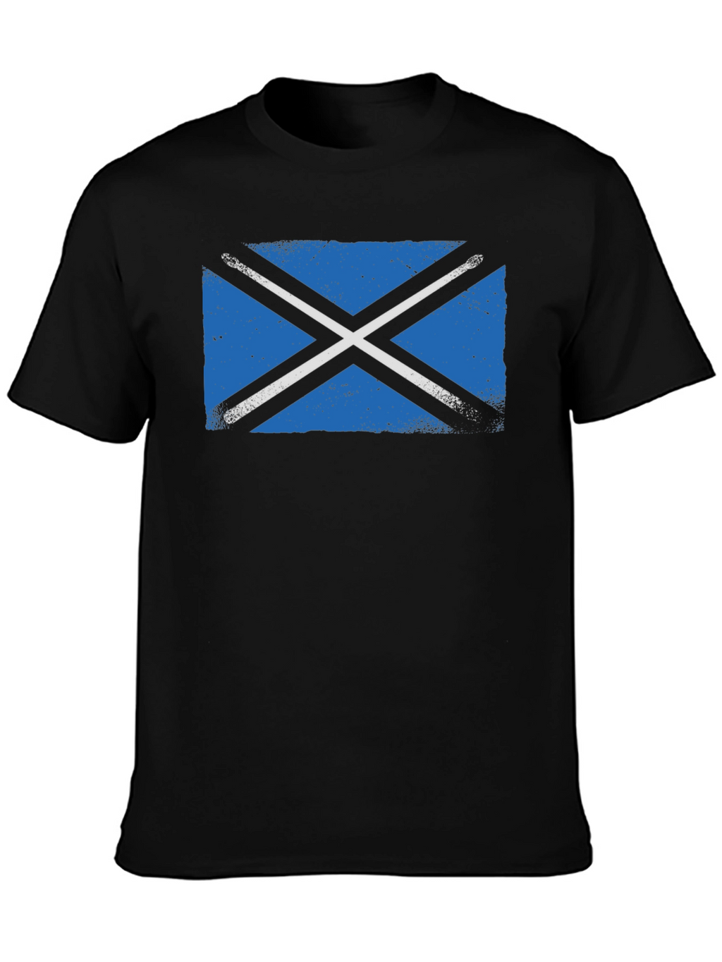 Scottish Flag Black T-Shirt