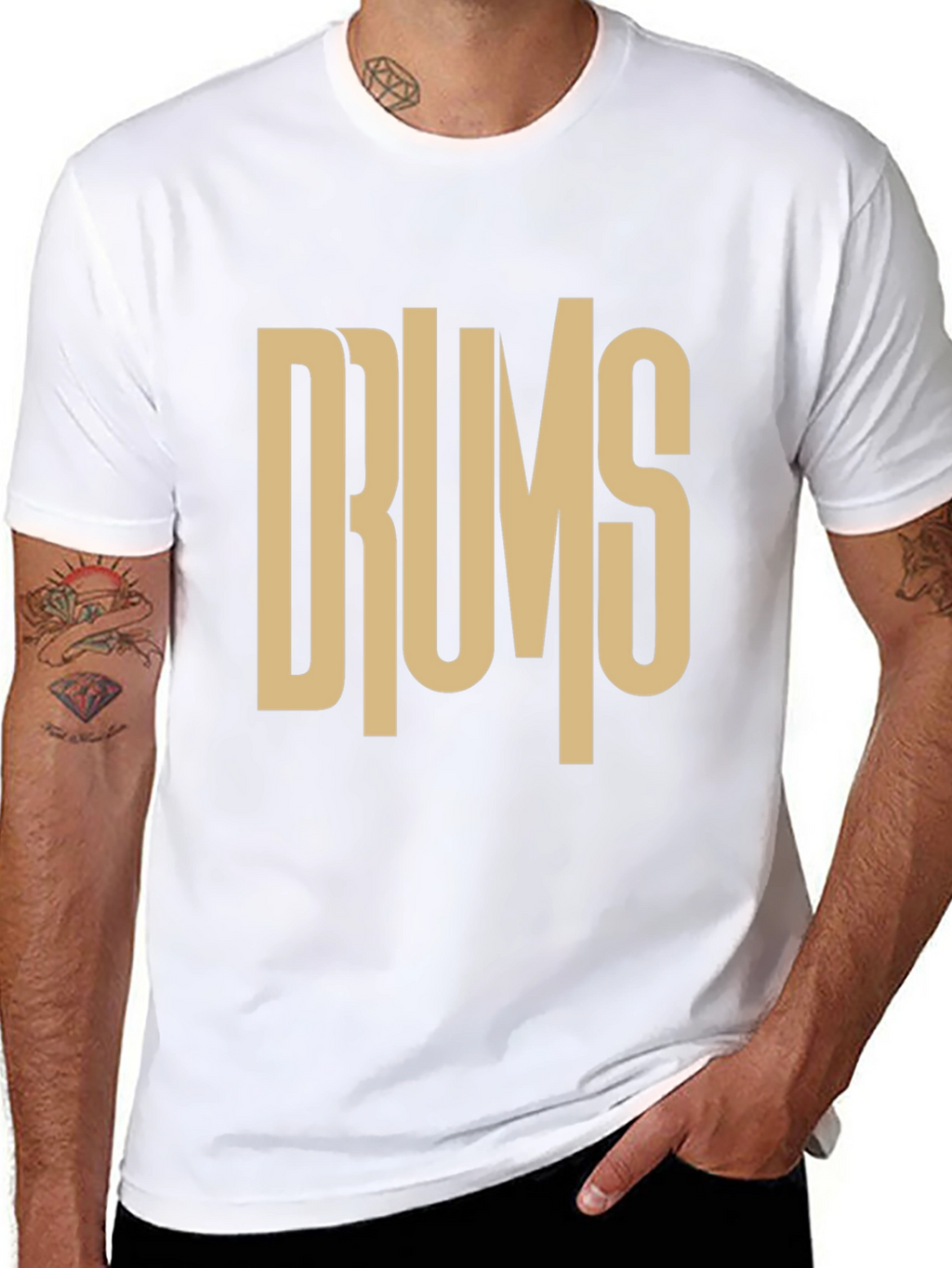Drums Graphic Tee - Music Lovers T-Shirt
