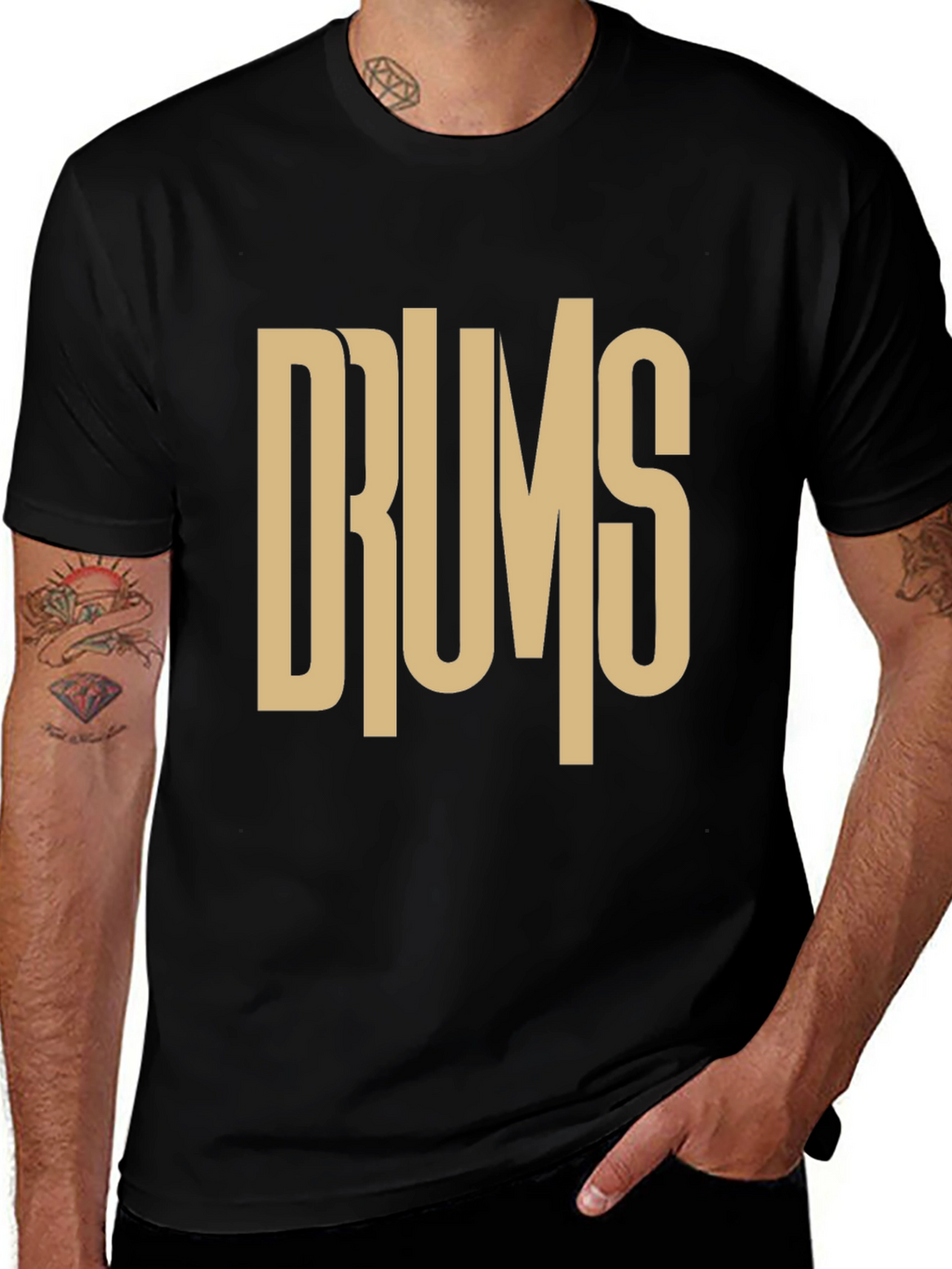Drums Graphic Tee - Music Lovers T-Shirt