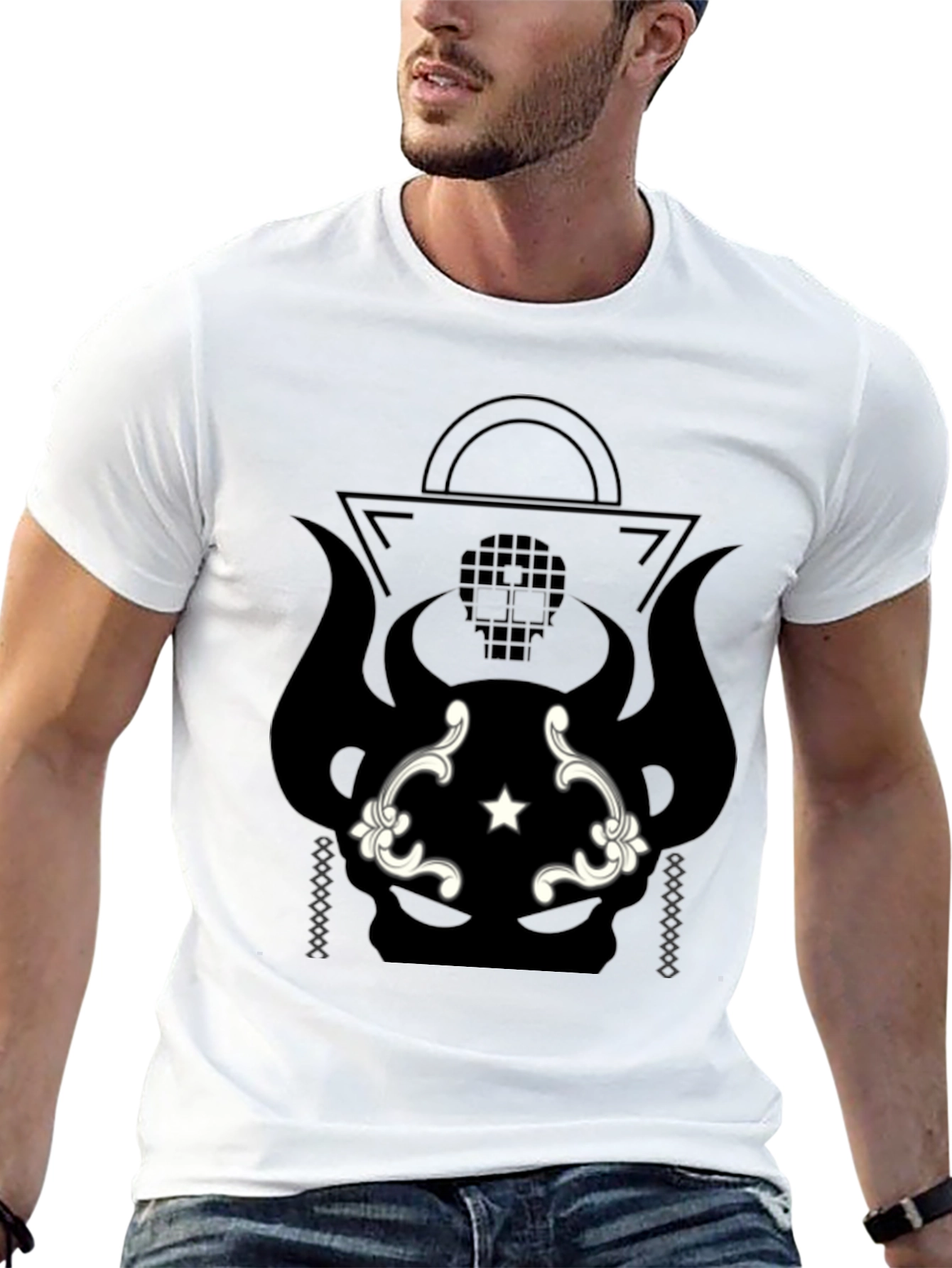 Graphic Print Black T-Shirt