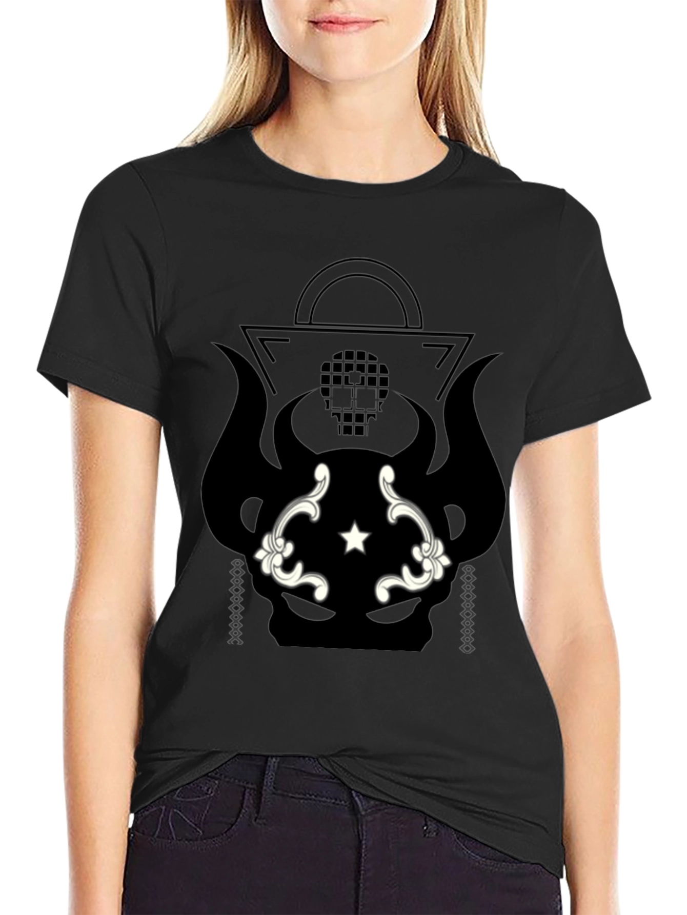 Graphic Print Black T-Shirt