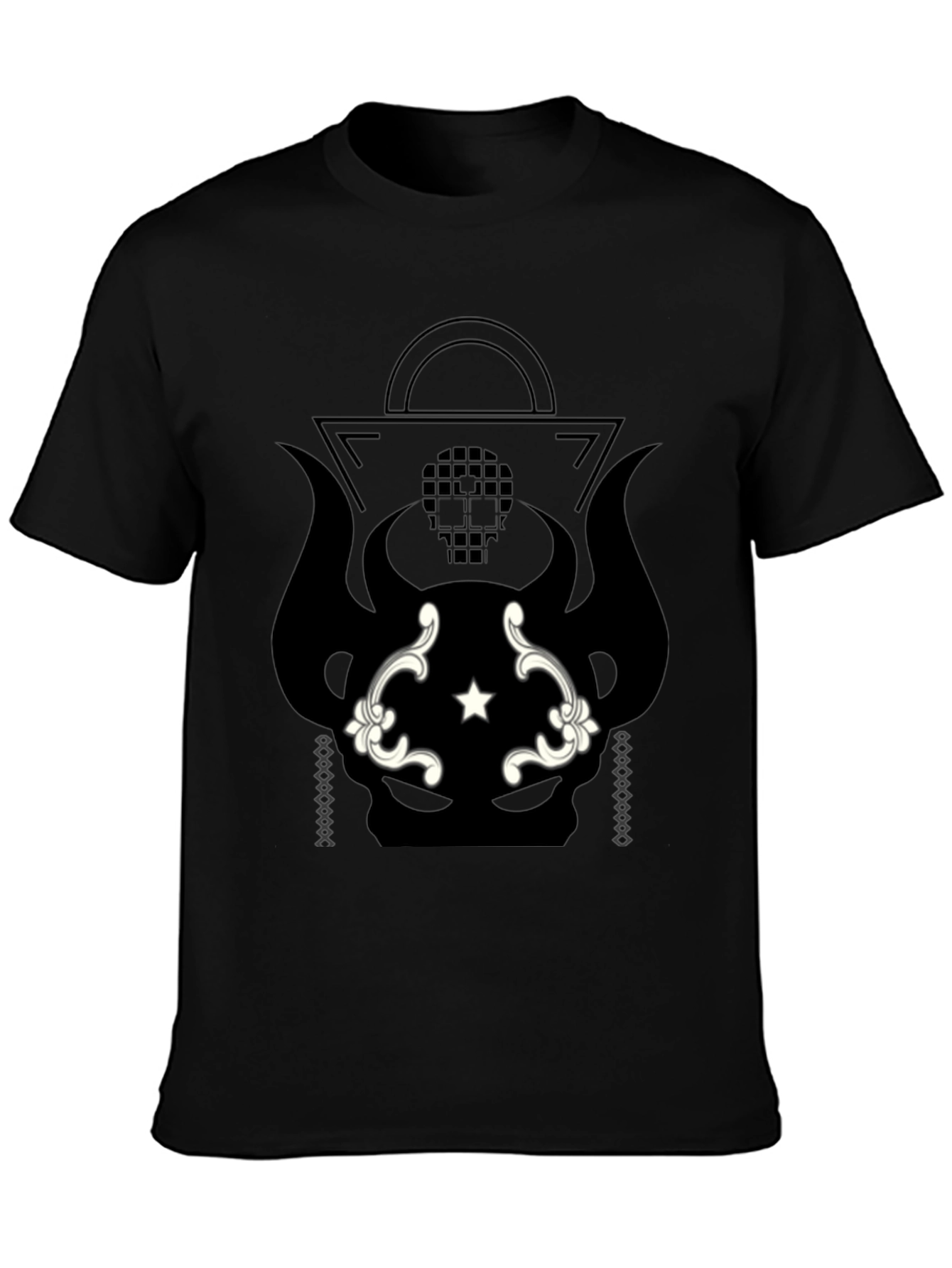 Graphic Print Black T-Shirt