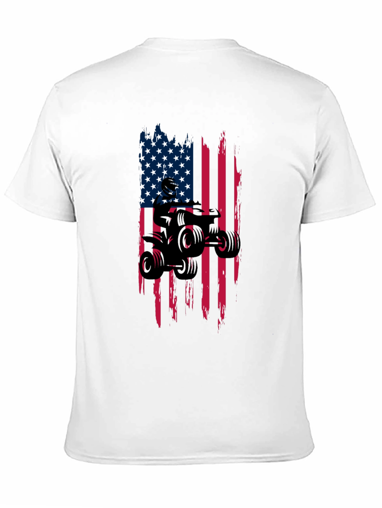 American Flag ATV Ride T-Shirt - Black