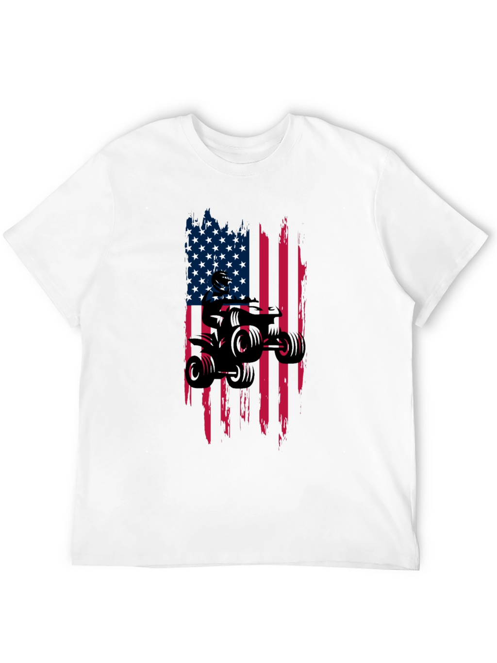 American Flag ATV Ride T-Shirt - Black