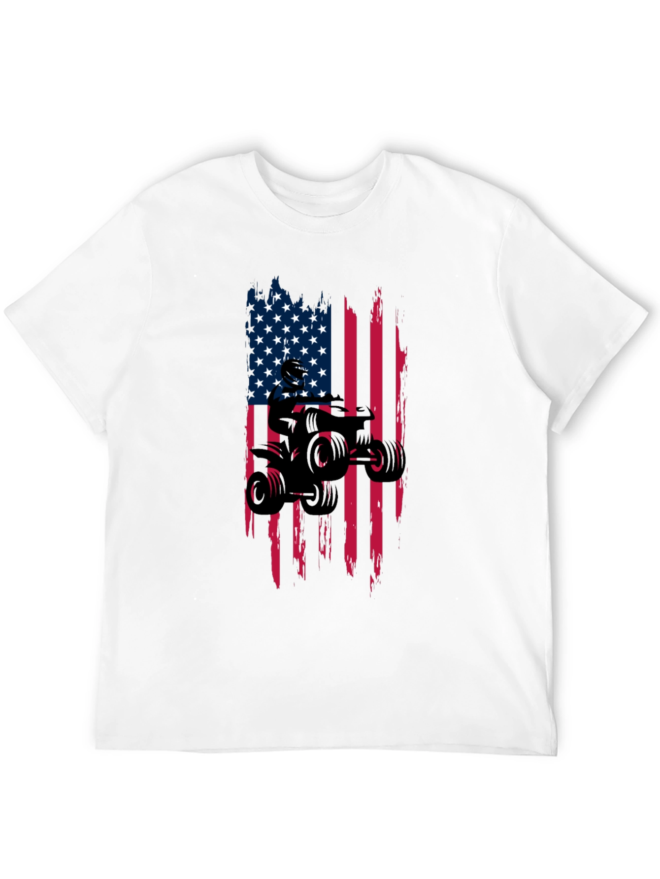 American Flag ATV Ride T-Shirt - Black
