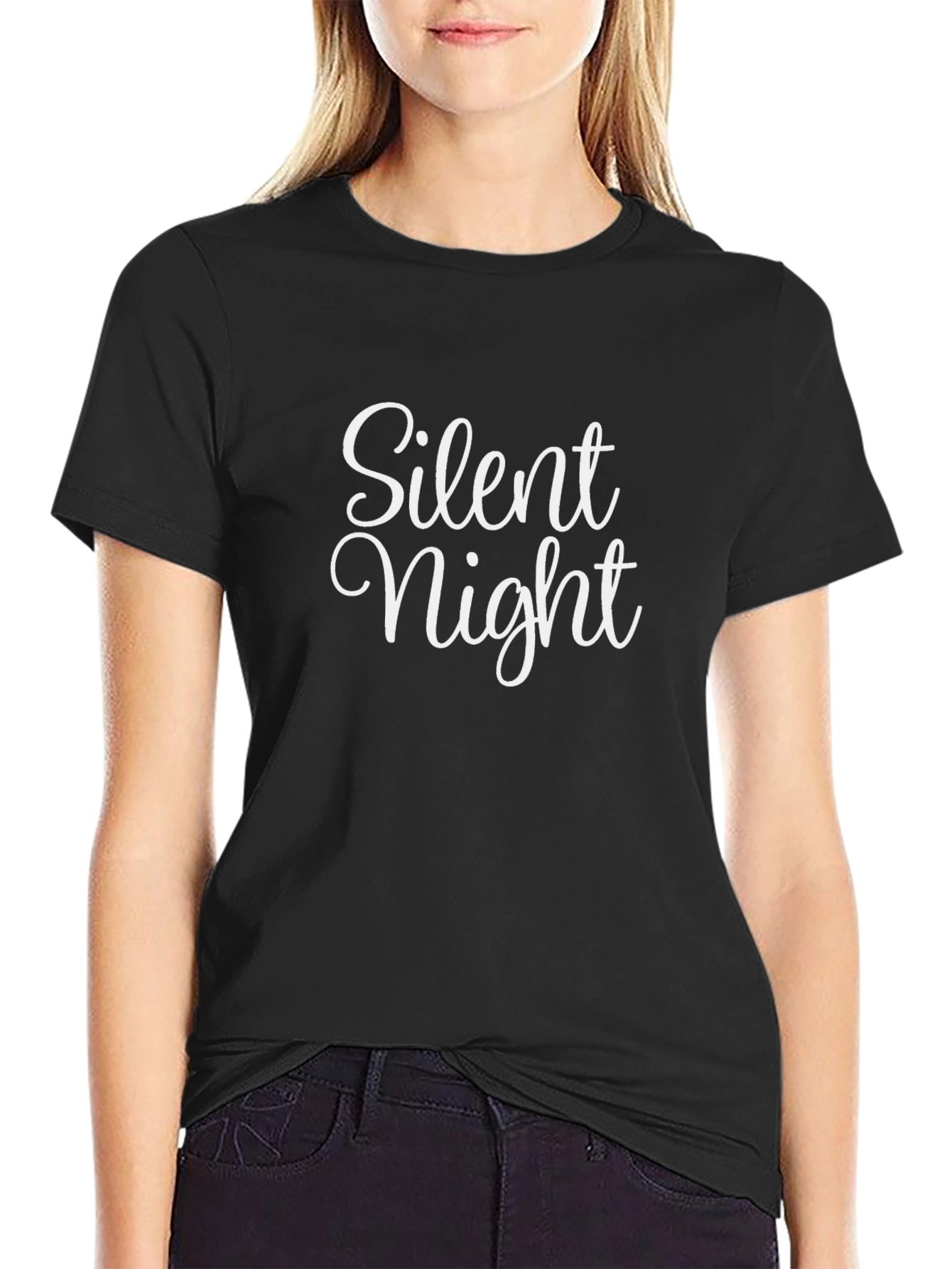 Silent Night Graphic T-Shirt - Holiday Apparel