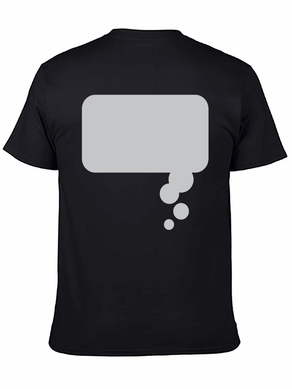 Black T-Shirt with Thought Bubble Graphic
