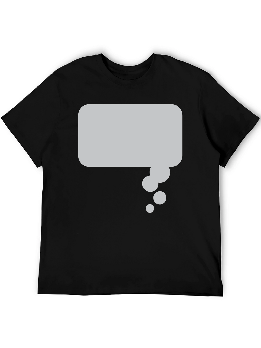Black T-Shirt with Thought Bubble Graphic