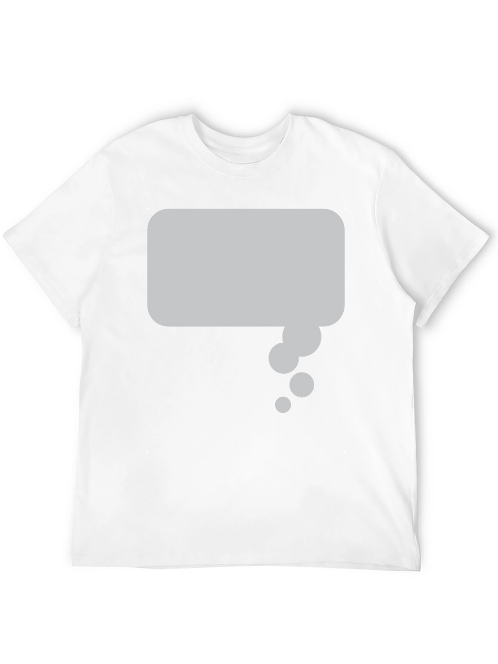 Black T-Shirt with Thought Bubble Graphic