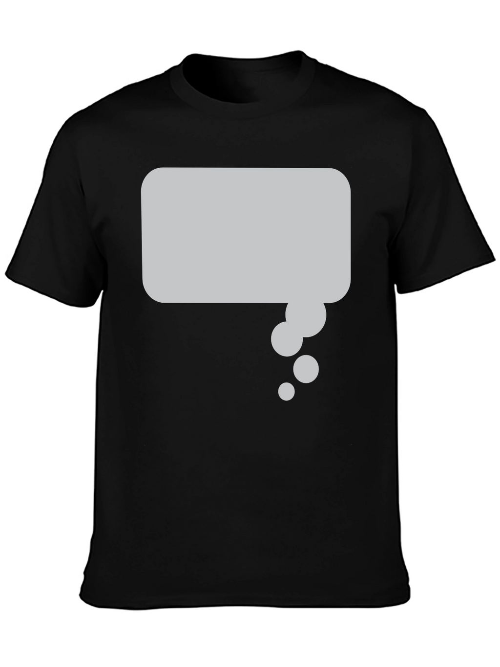 Black T-Shirt with Thought Bubble Graphic