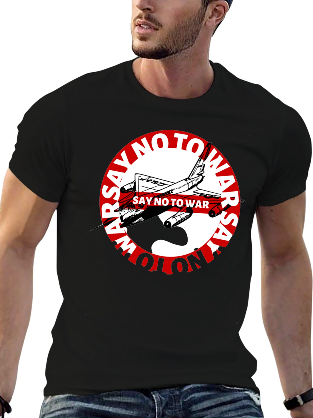 Say No to War Graphic Tee - Black