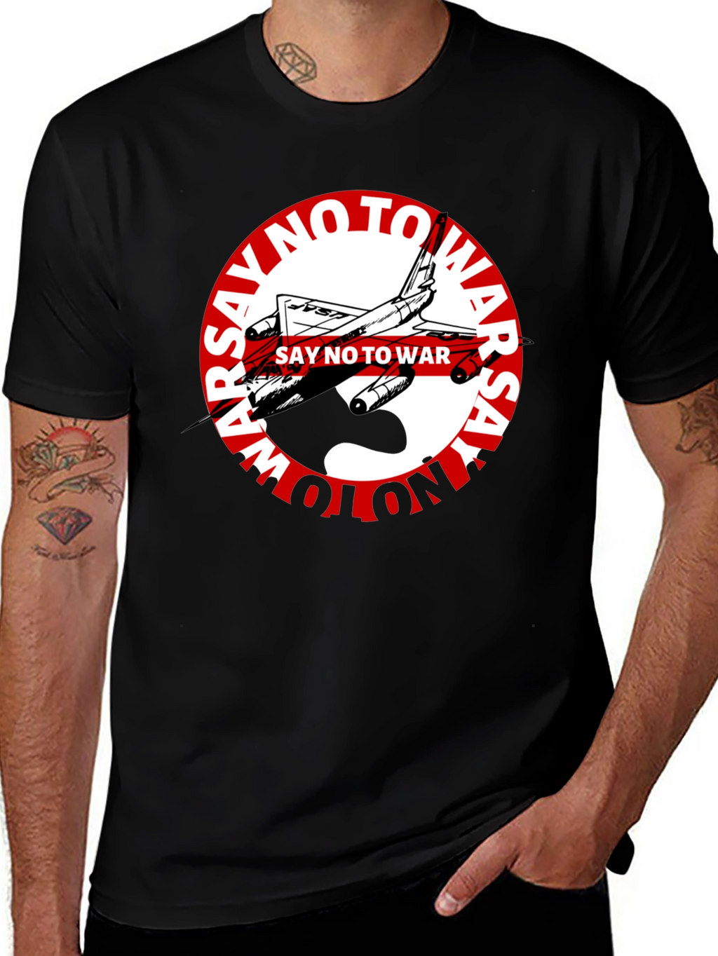 Say No to War Graphic Tee - Black