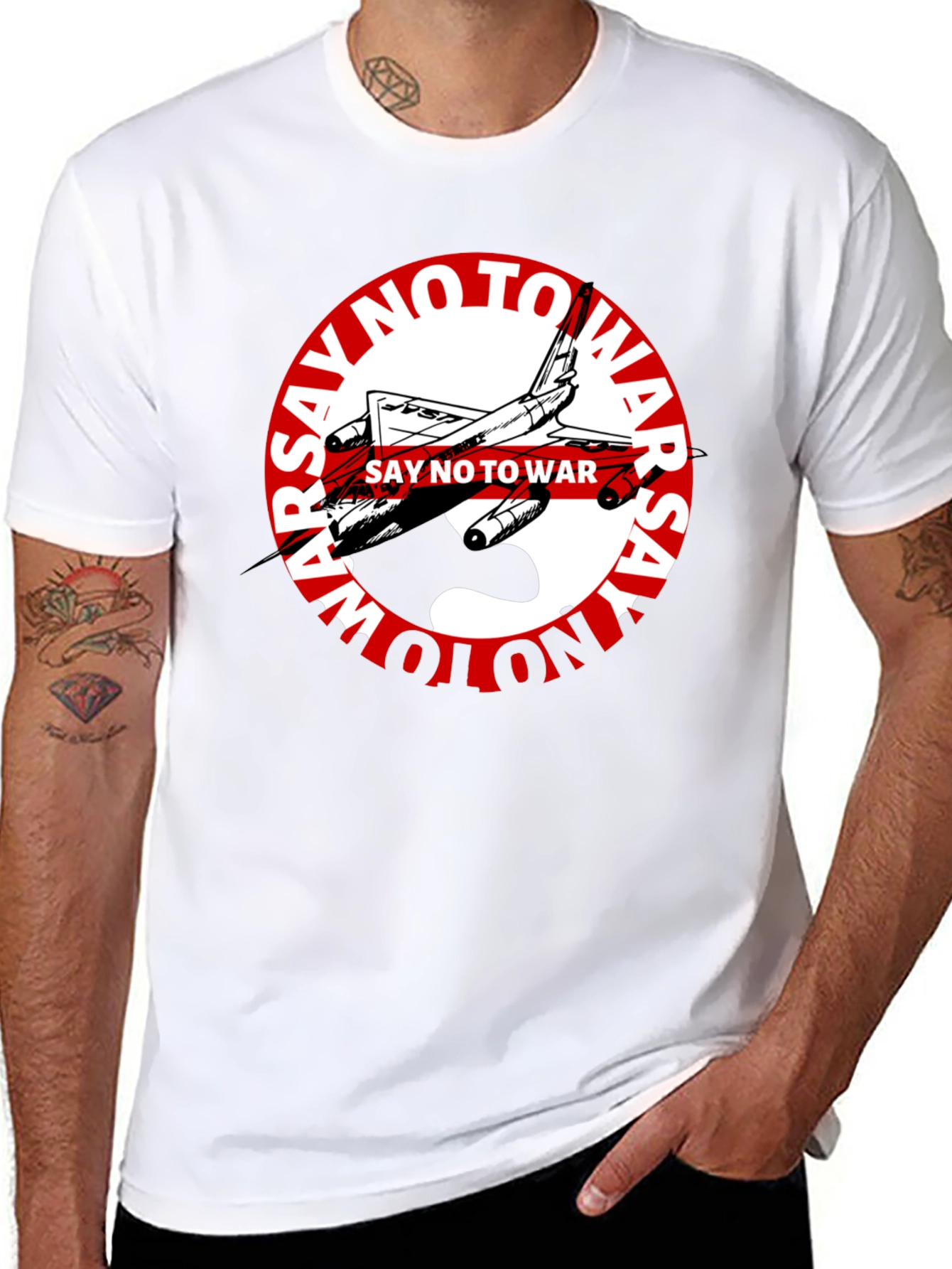 Say No to War Graphic Tee - Black
