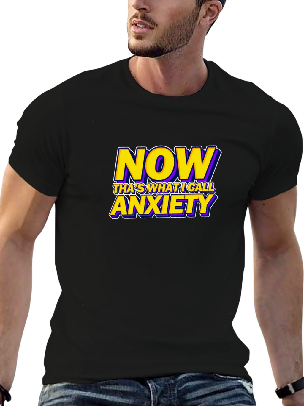 Now Thats What I Call Anxiety Funny Graphic T-Shirt