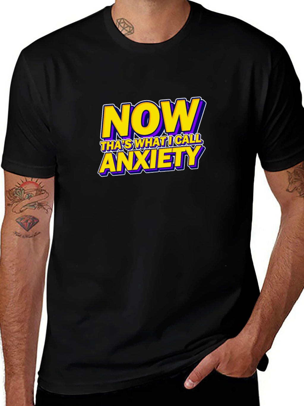 Now Thats What I Call Anxiety Funny Graphic T-Shirt