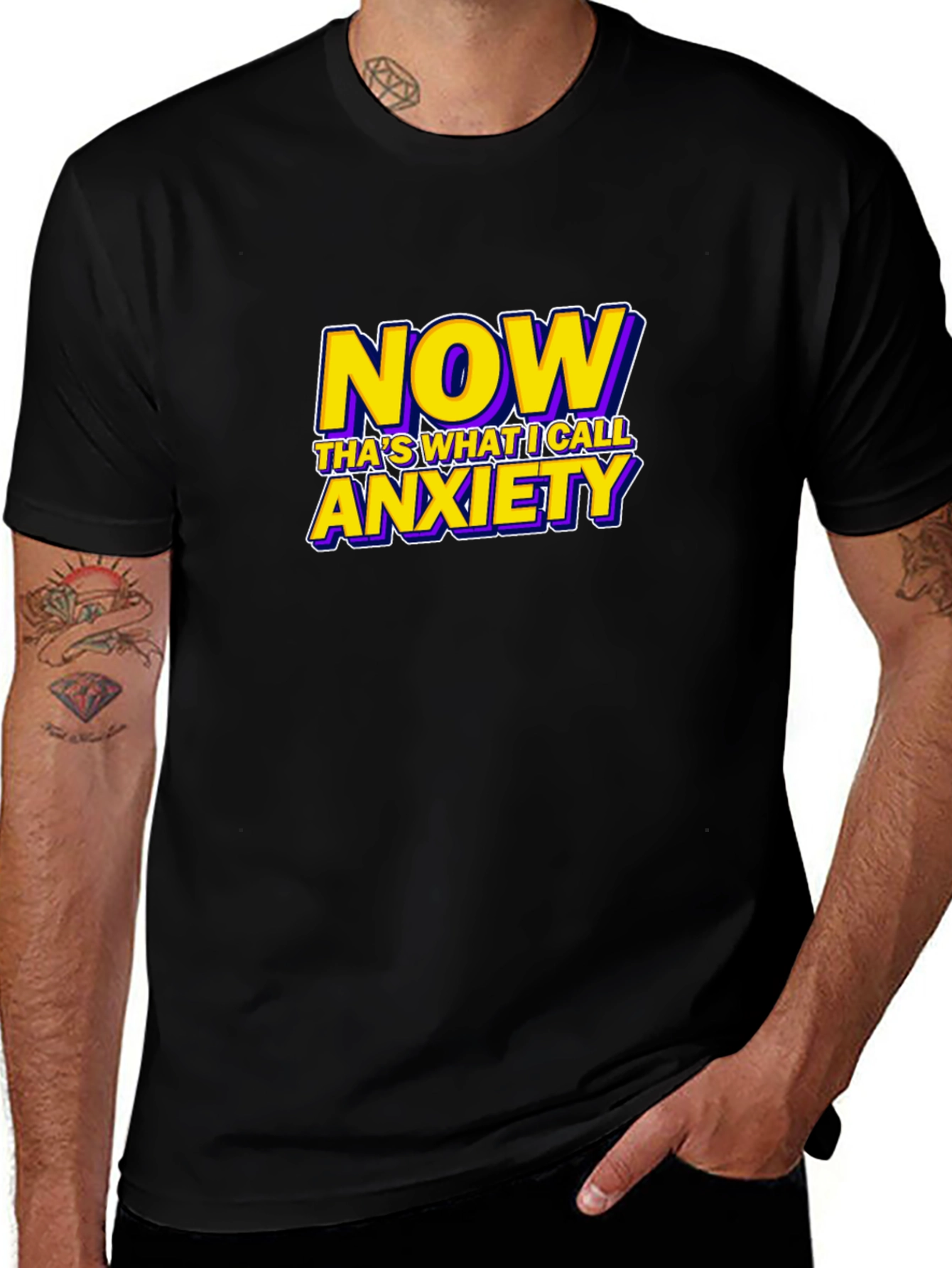 Now Thats What I Call Anxiety Funny Graphic T-Shirt