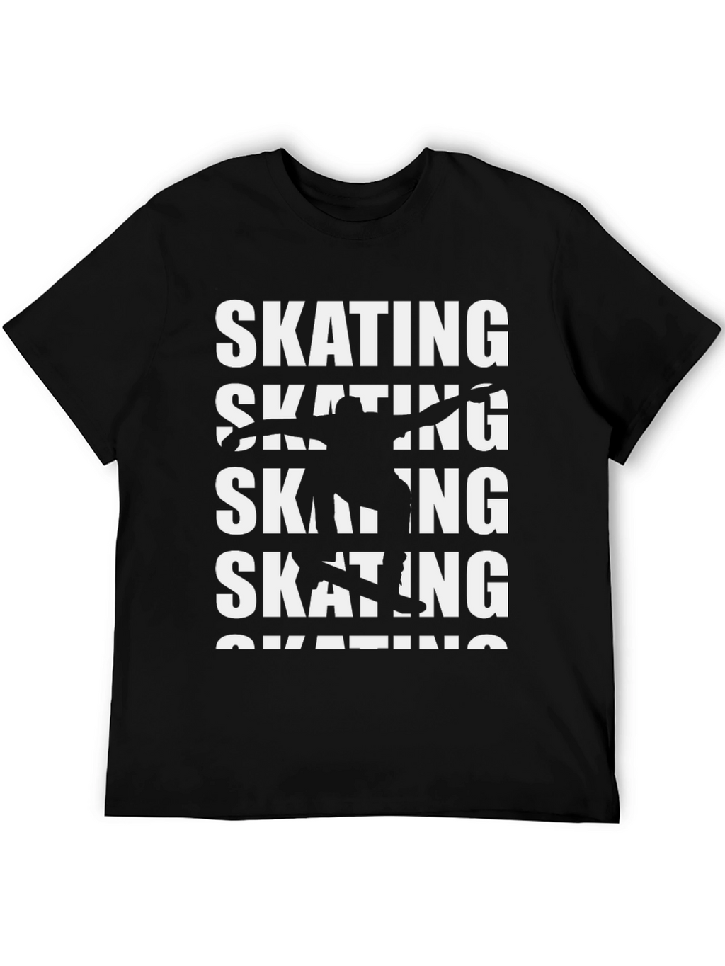 Skating Graphic Print Crew Neck T-Shirt