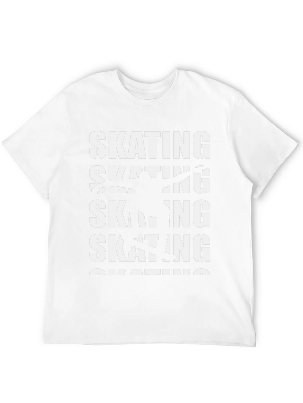 Skating Graphic Print Crew Neck T-Shirt