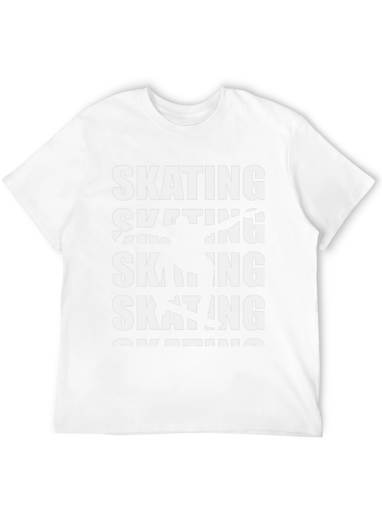 Skating Graphic Print Crew Neck T-Shirt
