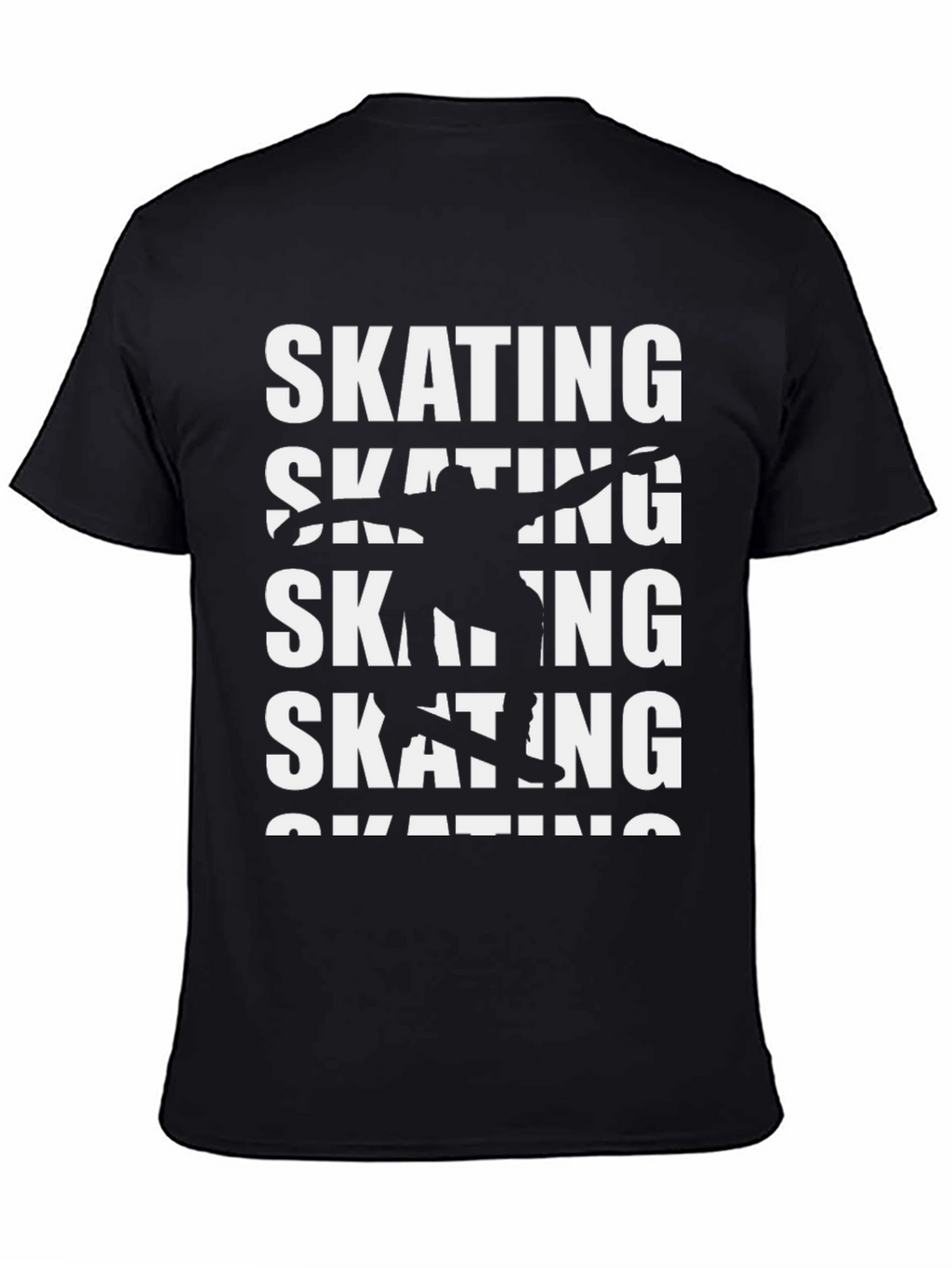 Skating Graphic Print Crew Neck T-Shirt