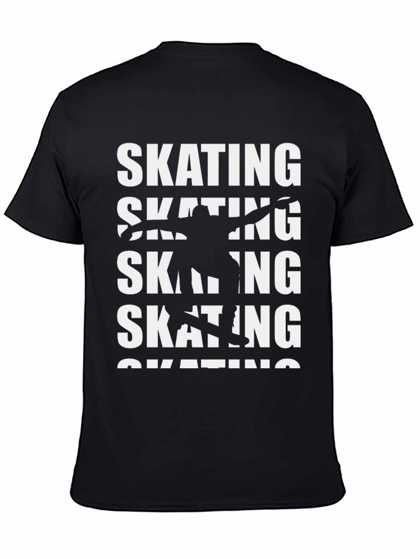 Skating Graphic Print Crew Neck T-Shirt