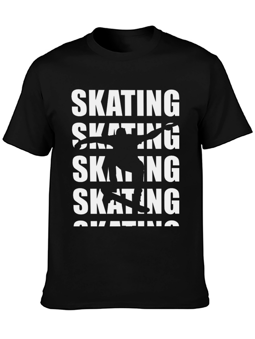 Skating Graphic Print Crew Neck T-Shirt