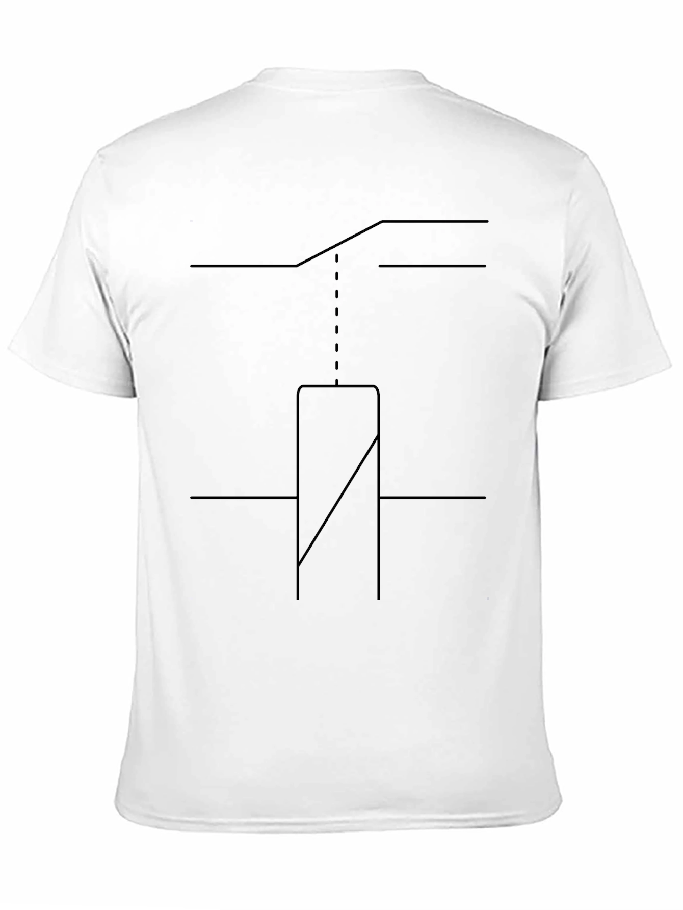 Abstract Line Art Graphic Tee - Mens Black T-Shirt