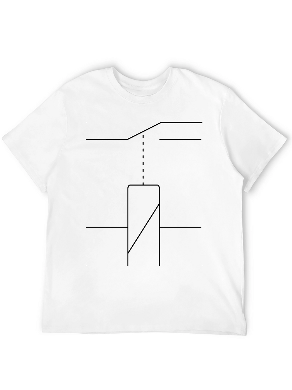Abstract Line Art Graphic Tee - Mens Black T-Shirt