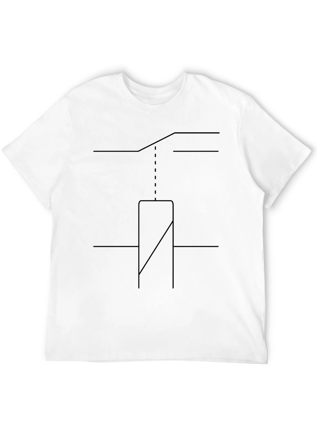 Abstract Line Art Graphic Tee - Mens Black T-Shirt